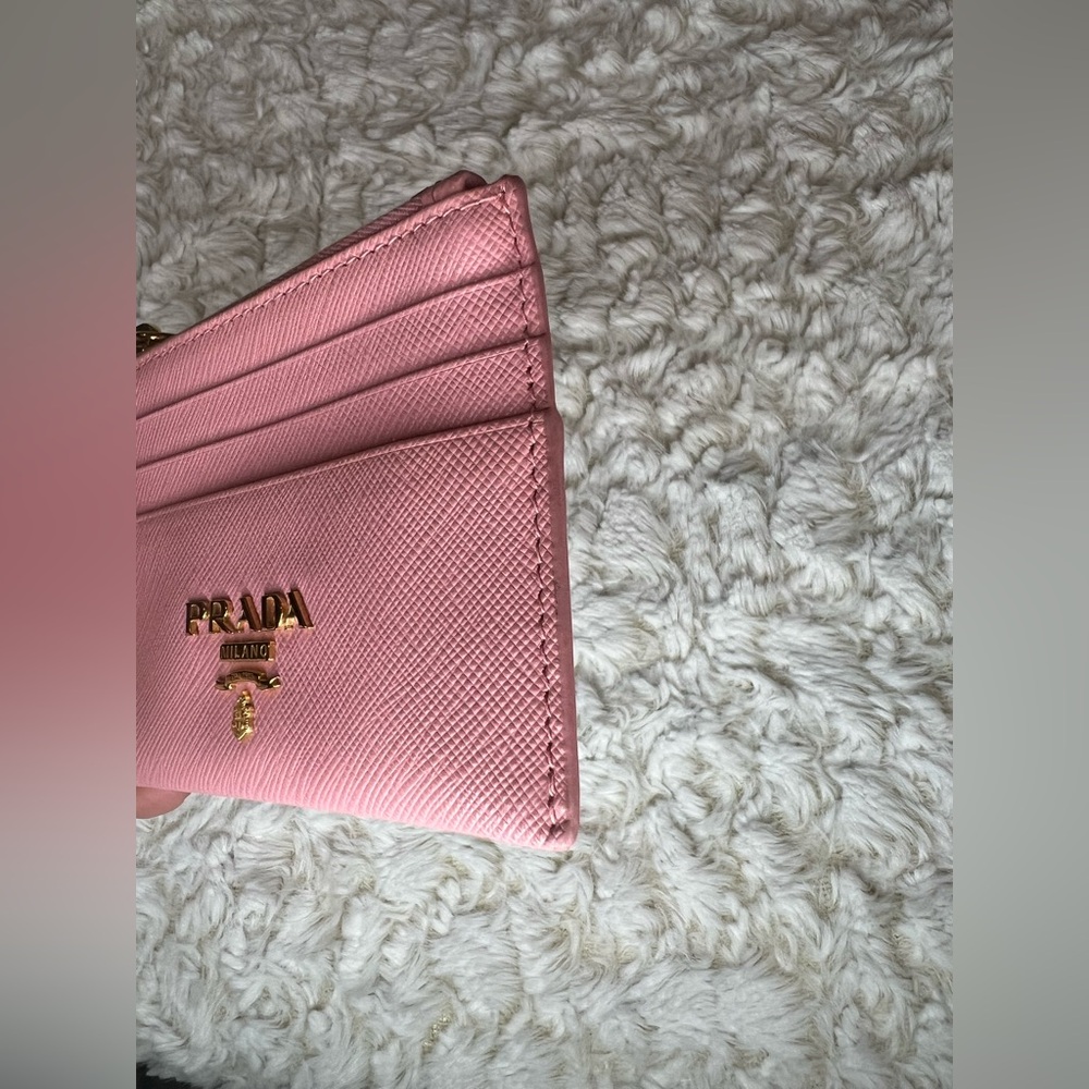 Authentic Prada Saffiano Pink Leather Card Holder - Picture 6 of 9